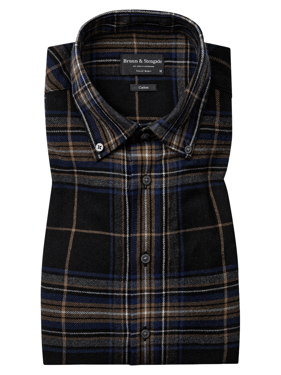 Bruun & Stengade Skjorter 2502-20003-blue_S - Bygholm Menswear